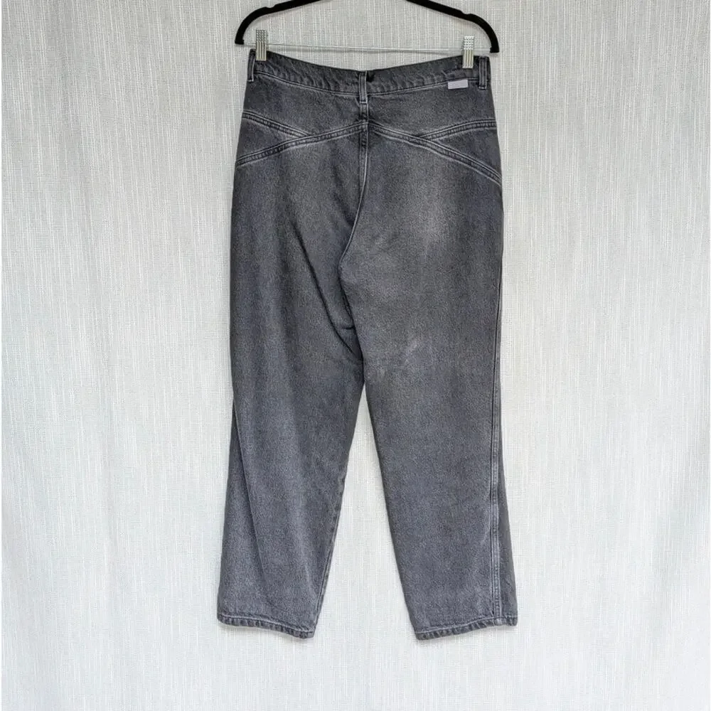 Boyish The Timmy Ultra High-Rise Straight Jeans Womens 29 Black Denim Ankle